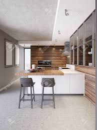 kitchen island with two chairs