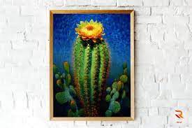 Oil Painting Fantasy Cactus Wall Art