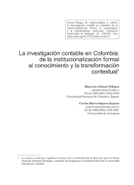 la investigación contable en colombia