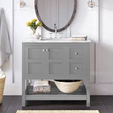 For a modern and stylish look, white, black, and grey oak are for master bathrooms or larger bathrooms, you can opt for a 36 inch bathroom vanity or a double vanity set with two sinks, either 48 inches or 60 inches wide. 36 Inch Bathroom Vanities