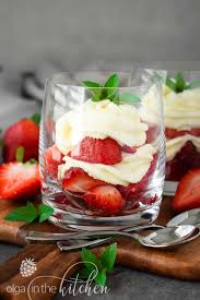 Or as a dessert on slices of angel food cake or pound cake. Strawberries And Cream Dessert Olga In The Kitchen