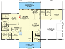 One Story 3 Bed House Plan Under 2500