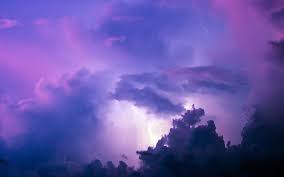 Summer florida lightning purple clouds ...