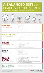 A Balanced Diet With Healthy Portions Infographic