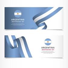 The used colors in the flag are blue, white. Argentina Independence Day Celebration Banner Set Design Vector Template Illustration Independence Day Flag Argentina Independence Day Indonesia Independence Day