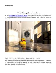 The water damage insurance claim process can be lengthy. Claim Solutions Water Damage Insurance Claim Page 2 Created With Publitas Com