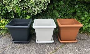 Large 40cm Square Plant Pots Amp