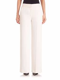 Details About T By Alexander Wang Polyester Crepe Wide Leg Pants Sz 4 Reg 449 Ivory