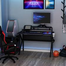 Gaming Desk Computer Table W Cup