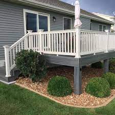 Porch and deck pvc railing systems complete box kits. Weatherables Vanderbilt 3 Ft H X 8 Ft W White Vinyl Stair Railing Kit Wwr Thdv36 S8s The Home Depot