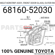 Weatherstrip Assy Front Door Glass