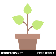 Free Potted Green Plant Growing Svg