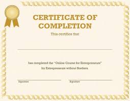 7 Certificates Of Completion Templates Free Download