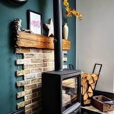 Brick Tile Fireplace For The Winter