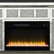 Mirrored Led Electric Fireplace Remote