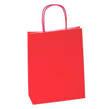 small red paper carrier bags perfect