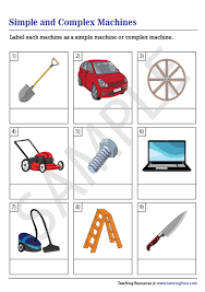 simple and complex machines worksheet