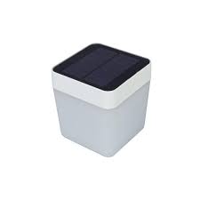 white outdoor solar table lamp