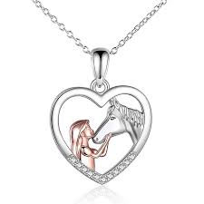 fancychuu and horse necklace for s sterling silver horse jewellery horse gifts for women 18