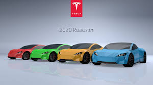 Tesla roadster 2020 3d model, with a detailed interior modeled. Jaka Lozar Low Poly Tesla Roadster 2020
