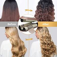 Think of the curling wand as the curling iron's hip cousin. Buy Curling Iron 1 Inch 3 Barrel Hair Crimper Beach Hair Waver Iron For Long Hair Ceramic Hair Curling Wand Beach Wavy Hair Curler Deep Waver For All Hair Type Temp Adjustable