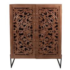 5h0646 Wall Cabinet 90x45x115 Cm Brown