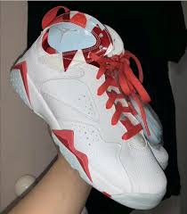 Air Jordan 7 Gs White Topaz Mist Ember Glow Gym Red 442960