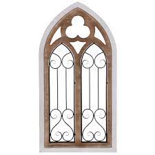white cathedral arch wood wall decor