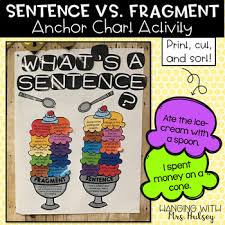 Sentence Vs Fragment Anchor Chart Activity By Hanging With Mrs Hulsey