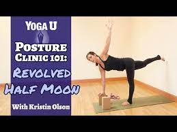 yoga poses revolved half moon