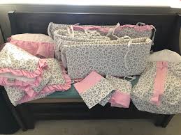 girl s crib bedding set leopard print