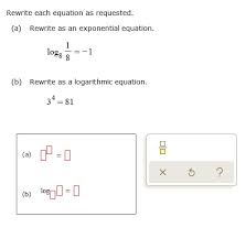 Rewrite As Logarithmic Equation Logq 81