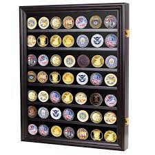 military challenge coin display case