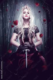 fairy tale image of a dark queen