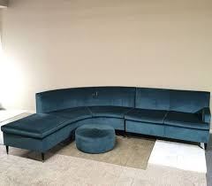 italian turquoise smooth velvet sofa