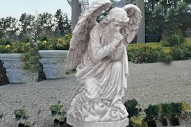 Life Size Hand Carved Kneeling Angel