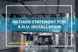 Method Statement For Ahu Air Handling