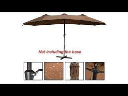 Double Sided Umbrella With Led 15 Ft