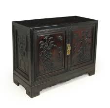 chinese carved zitan sideboard in black