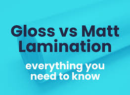 matt vs gloss lamination printed