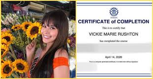 vickie rushton finishes free tesda