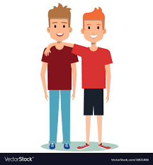 friends happy smiling vector image