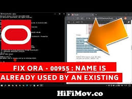 existing object oracle sql tutorial