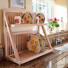 wooden plate rack wall mounted plate rack