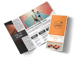Basketball Camp Tri Fold Brochure Template