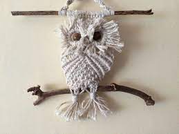Handmade Macrame Owl Wall Hanging