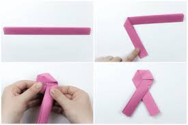 Origami Pink Ribbon Letter Fold Tutorial