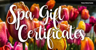 spa gift certificates available sanivan