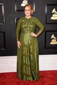 adele wears a green givenchy gown to
