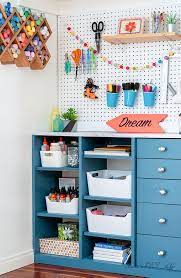 diy craft closet organizer with drawers